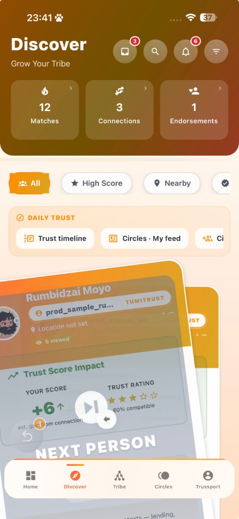Discover — matches and endorsements
